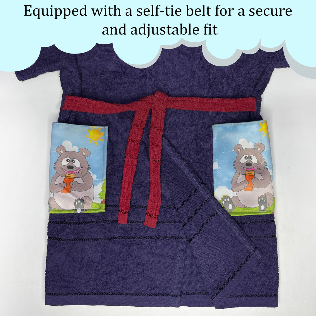 Hooded Bathrobe For Kids (Age 3-7 years)