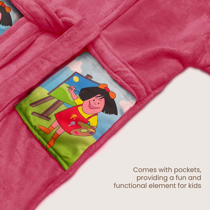 Hooded Bathrobe For Kids (Age 3-7 years)