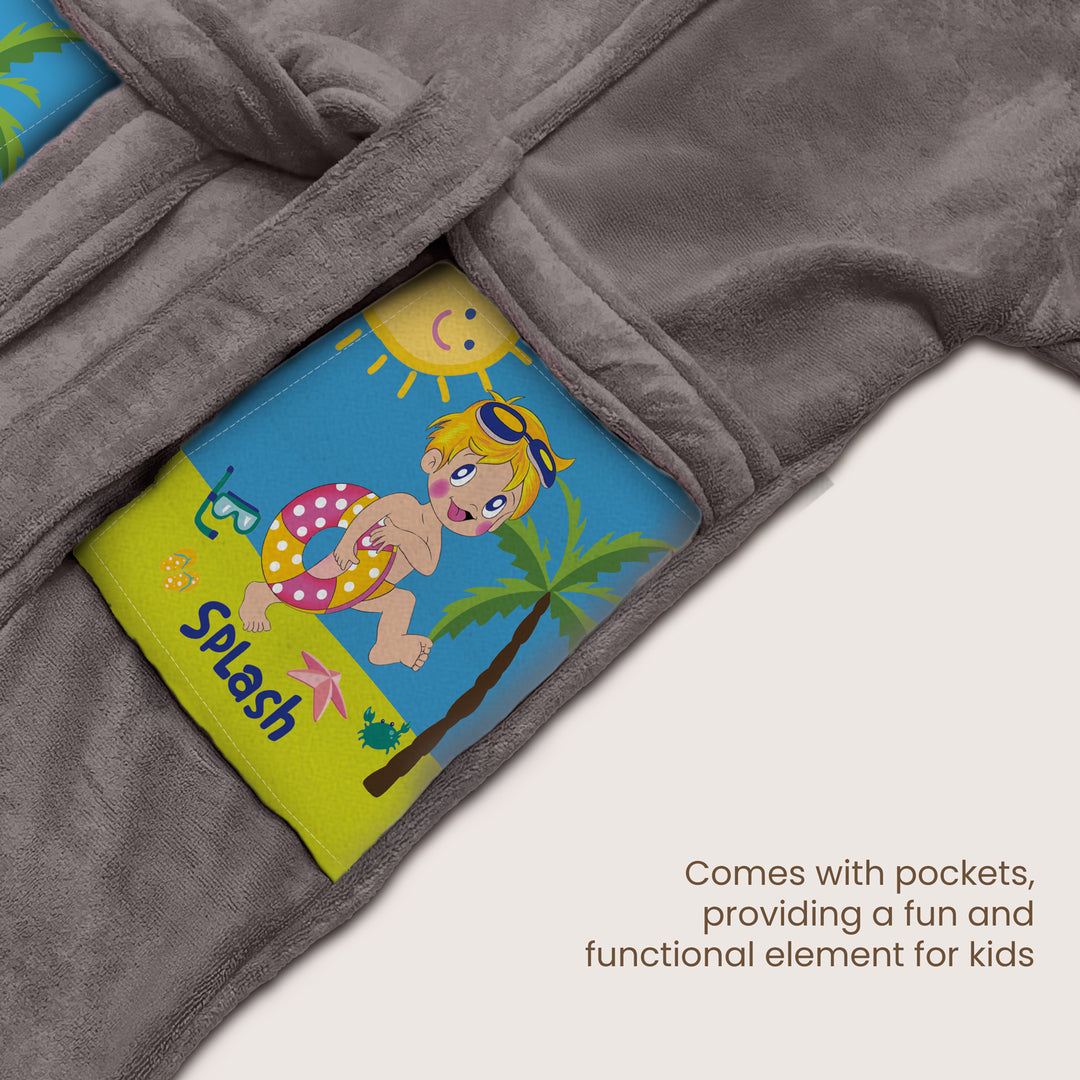 Hooded Bathrobe For Kids (Age 3-7 years)