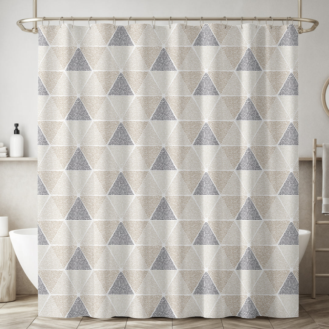 Printed Shower Curtain with Hooks