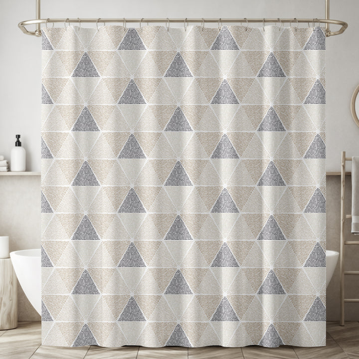 Printed Shower Curtain with Hooks
