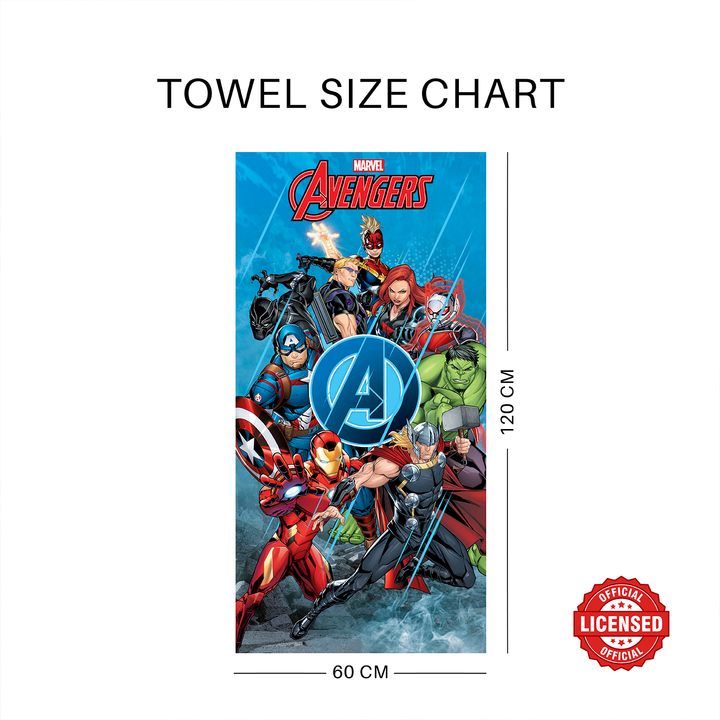 Avengers Kids Bath Towel - Blue
