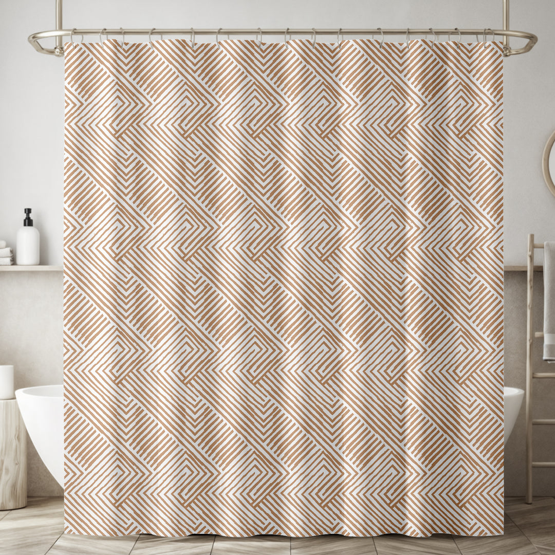 Printed Shower Curtain with Hooks