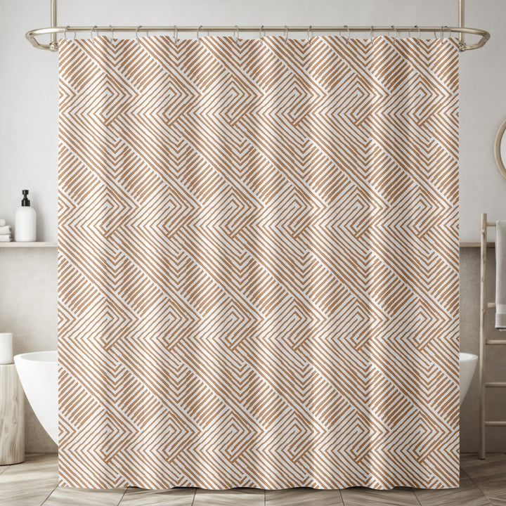 Printed Shower Curtain with Hooks
