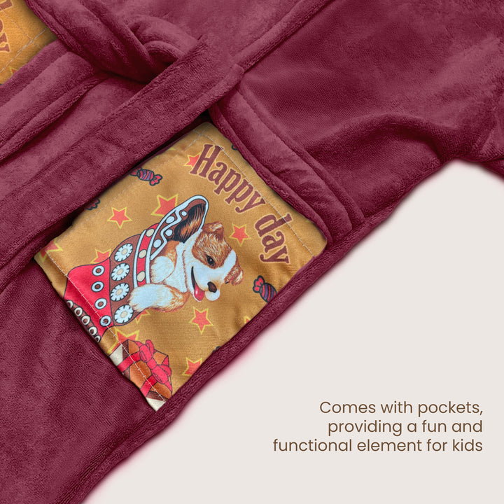 Hooded Bathrobe For Kids (Age 3-7 years)