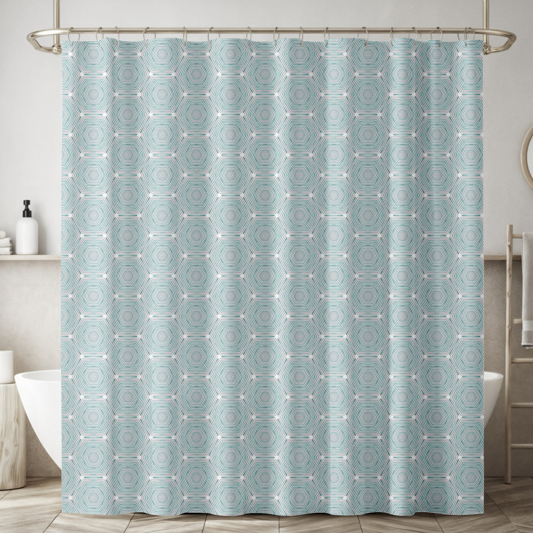 Printed Shower Curtain with Hooks