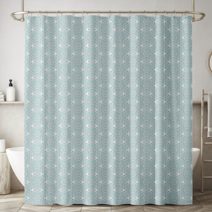 Printed Shower Curtain with Hooks