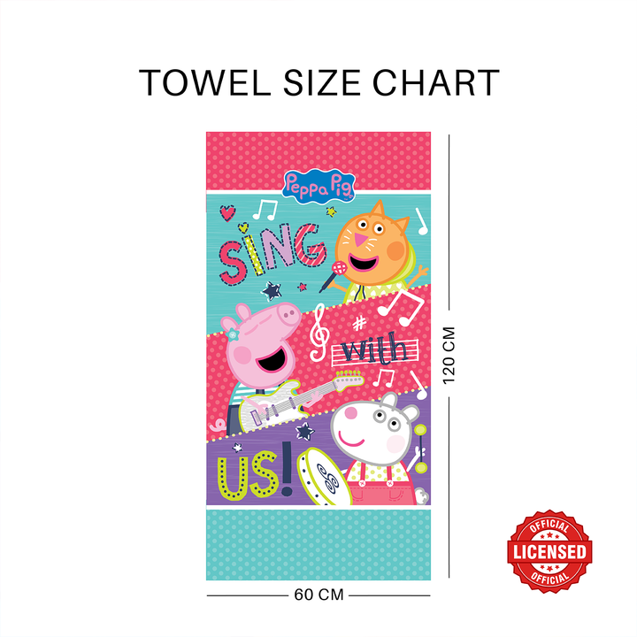 Peppa Pig Kids Bath Towel (Sing)