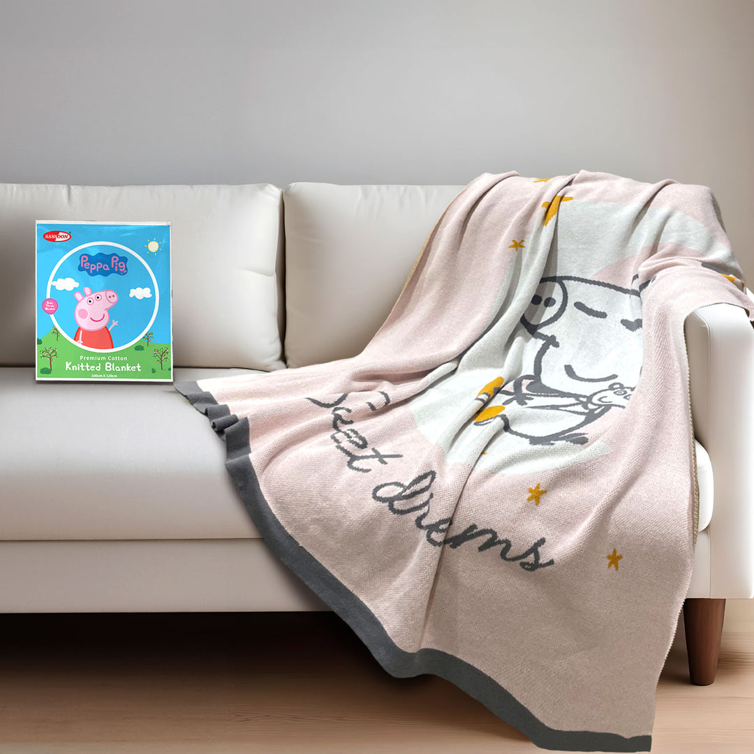 Peppa Pig Baby Knitted Blanket - 100cm x 120cm