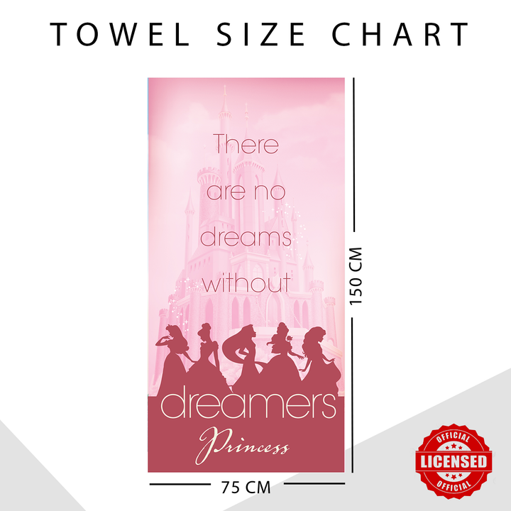 Disney Princess Towel : 100% Cotton, Ultrasoft and breathable, High quality (Size : 75 cm x 150 cm) Fade-Resistant. 