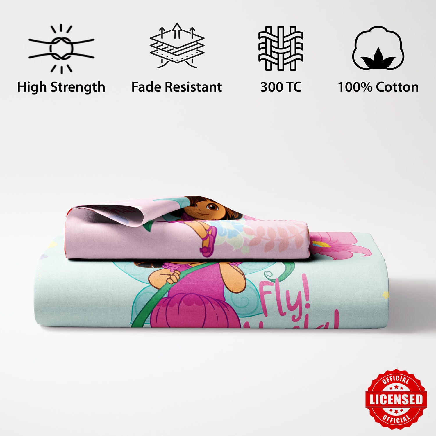 衛生日用品 dora Dora Digital Printed 300TC Cotton Bedsheet (Fly) – Sassoon Fab