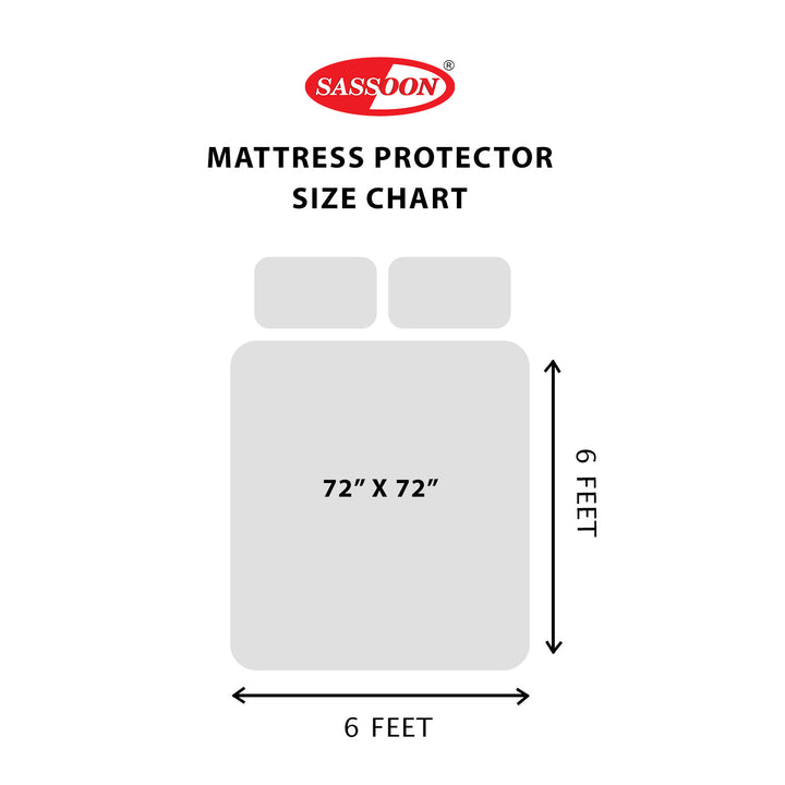 Mattress Protector Size Chart 72 x 72 by Sassoon Fab 