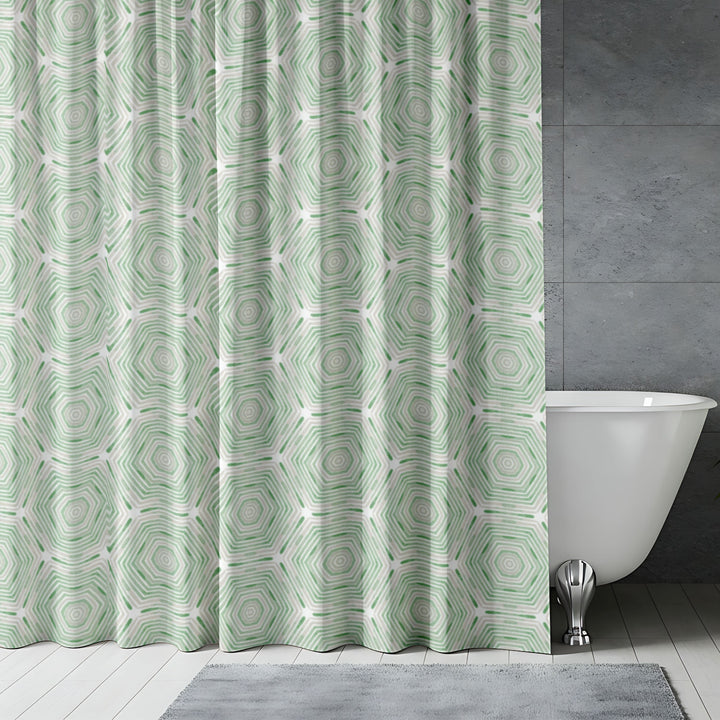 Printed Shower Curtain with Hooks