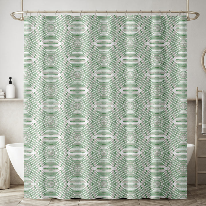 Printed Shower Curtain with Hooks