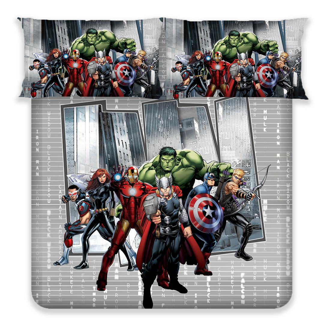 Marvel Kids Double Bedsheet & Cushion Combo