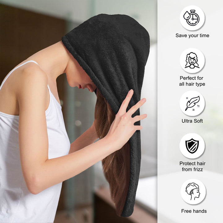 Caldezonia Microfiber Hair Wrap Towel