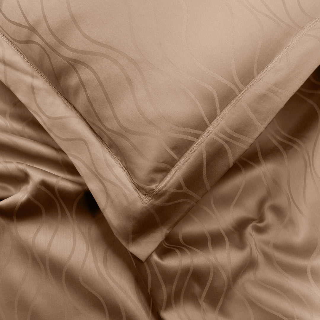 Artemis Italian Jacquard Weave Sateen Cotton Bedsheet- 400 TC (Wave Design)