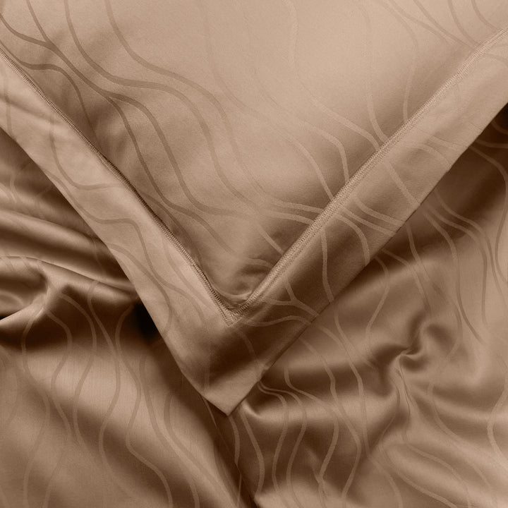 Artemis Italian Jacquard Weave Sateen Cotton Bedsheet- 400 TC (Wave Design)