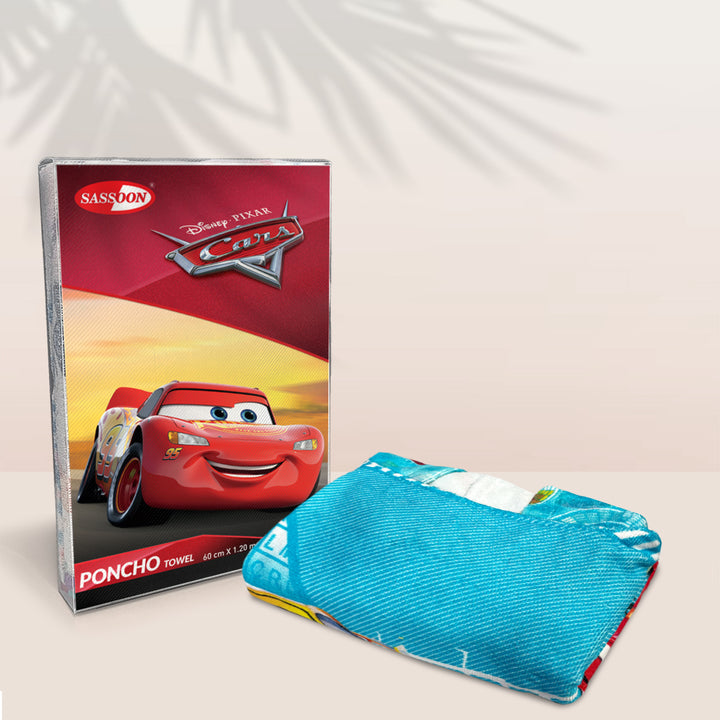 Disney Pixar Car Kids Hooded Poncho in 400 GSM