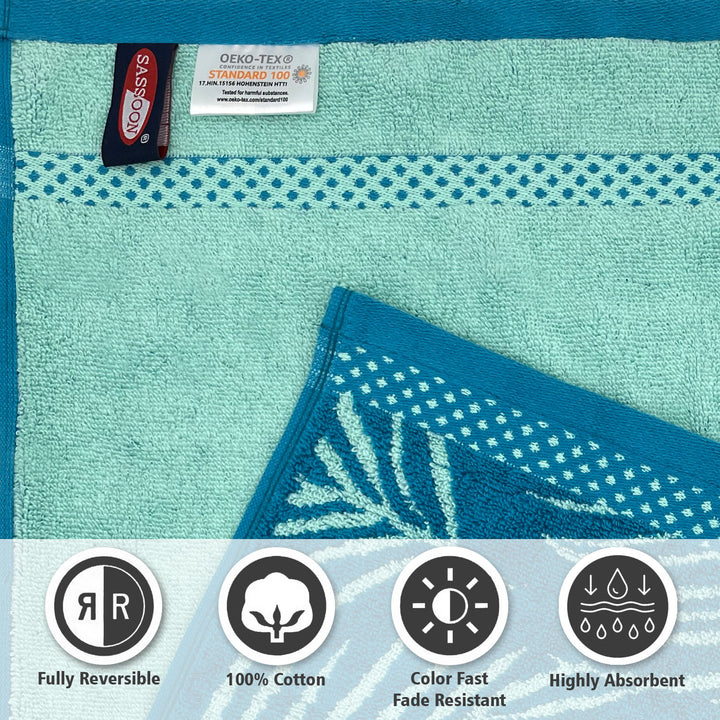 Sky Blue Color Super Soft Zero Twist 100% Cotton Towel with 380 GSM ( 100% Cotton, Zero-Twist Fabric, Protection Against Mircrobial Allergies, Highly Absorbent, Lint and Fade Resistant)