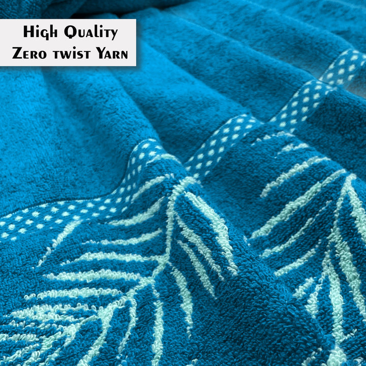 Sky Blue Color Super Soft Zero Twist 100% Cotton Towel with 380 GSM ( 100% Cotton, Zero-Twist Fabric, Protection Against Mircrobial Allergies, Highly Absorbent, Lint and Fade Resistant)