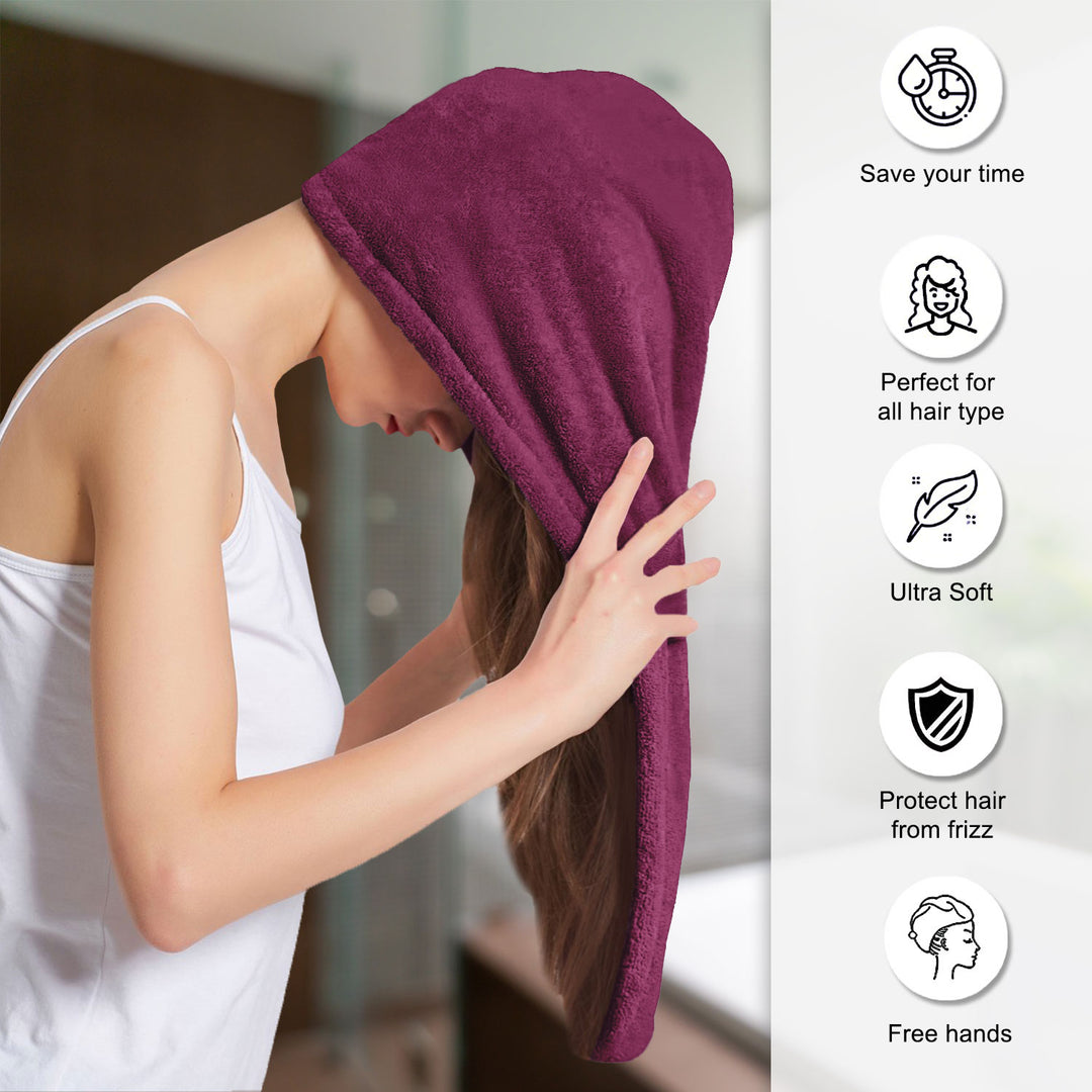 Caldezonia Microfiber Hair Wrap Towel