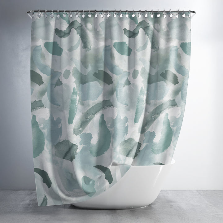 Printed Shower Curtain with Hooks