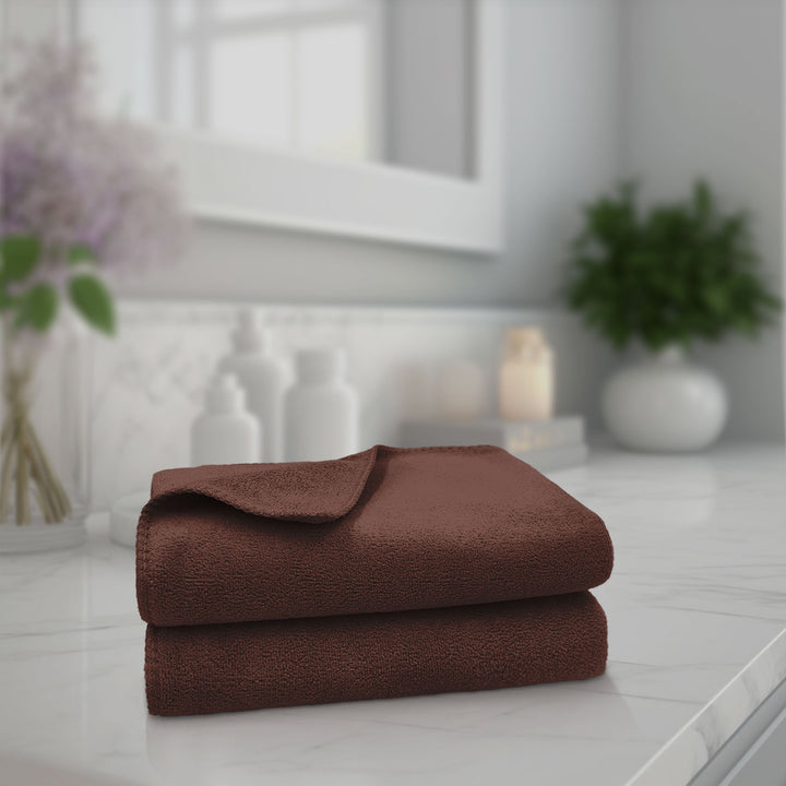 Brown Color Ultra Soft microfiber Towel with 450 GSM(Ultra-soft microfiber, 450 GSM, Superior quality, Highly Absorbent, Luxuriously Soft, Wide usage range, Lint resistant, Multiple Size Variations) 