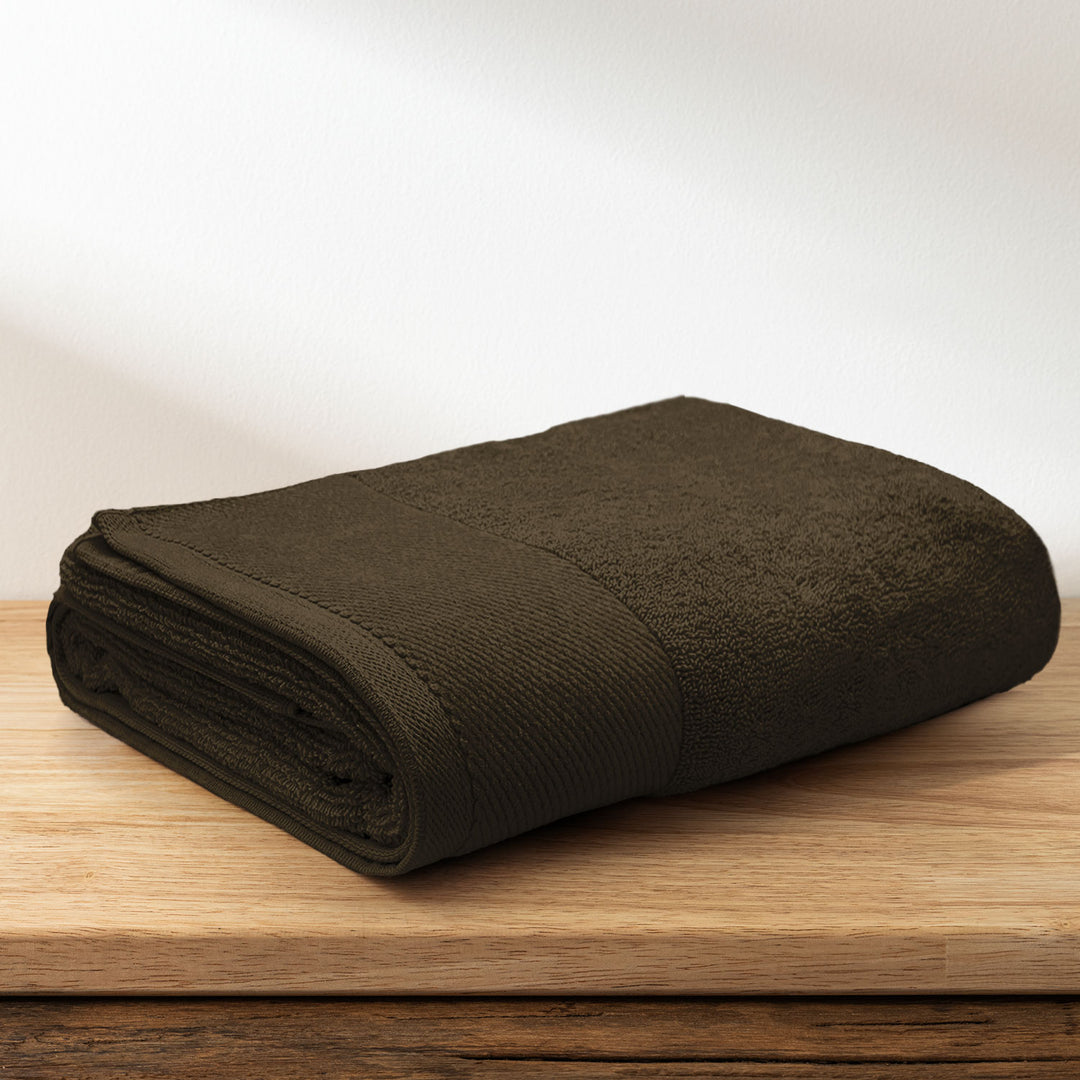 Brown Color Combed Cotton Towel with 650 GSM ( Premium Combed Cotton, High Absorbency, Durable and Long Lasting, Machine Washable)