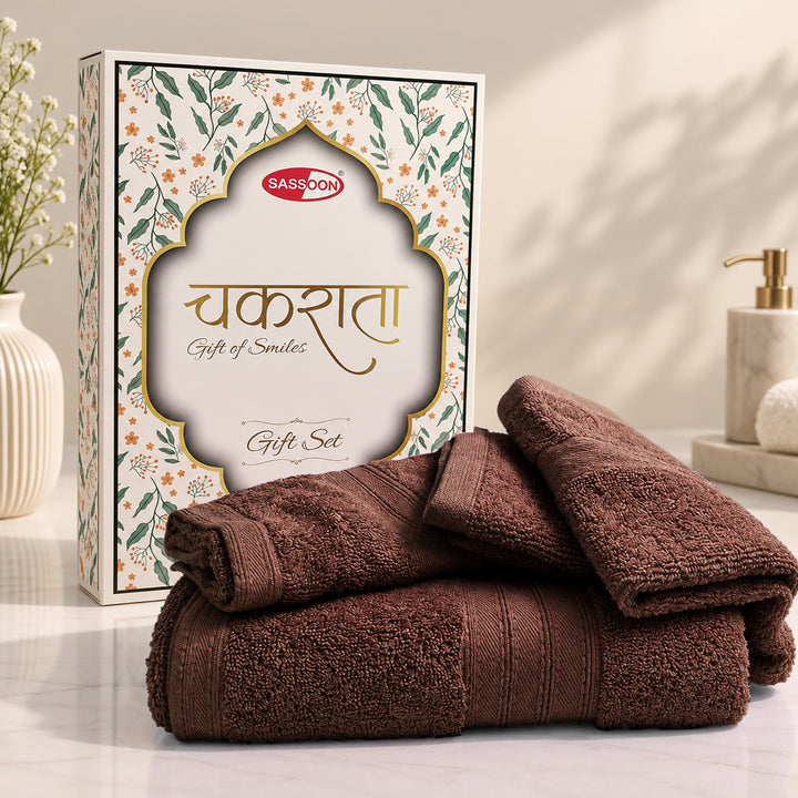 Chakrata 4 pc Towel Gift Set - 450 GSM