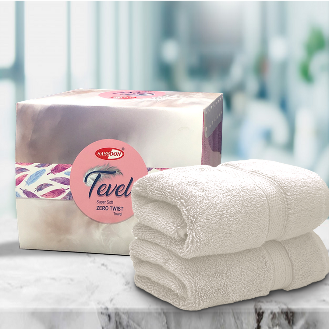 White Color Super Soft Zero Twist 100% Cotton Hand Towel with 700 GSM ( 100% Cotton, Zero-Twist Fabric, Protection Against Microbial Allergies, Highly Absorbent, Lint and Fade Resistant) 