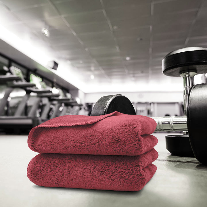 Caldezonia Microfiber Gym Towel in 450 GSM (Pack of 2)