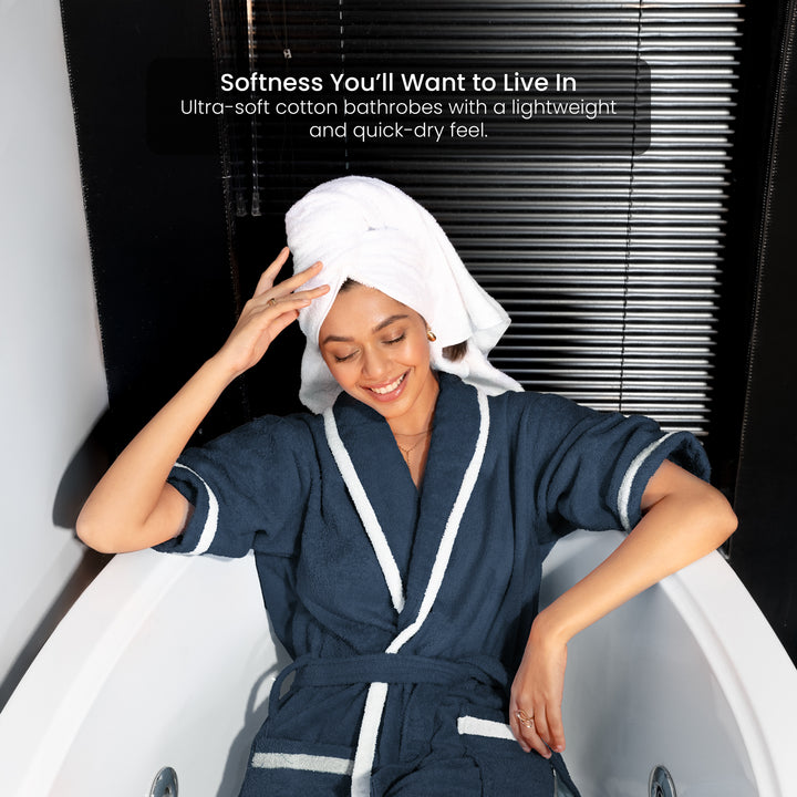 Melrose Unisex Cotton Bathrobe in 400 GSM