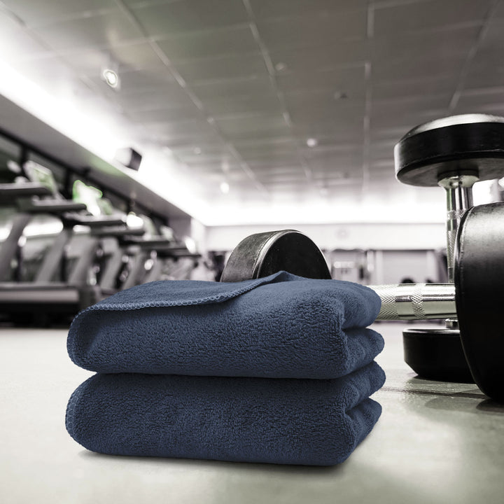 Caldezonia Microfiber Gym Towel in 450 GSM (Pack of 2)