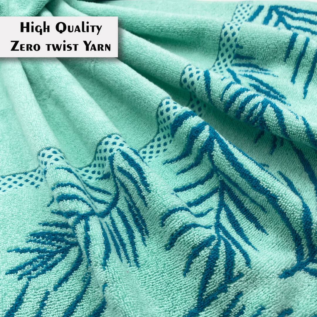 Sky Blue Color Super Soft Zero Twist 100% Cotton Towel with 380 GSM ( 100% Cotton, Zero-Twist Fabric, Protection Against Mircrobial Allergies, Highly Absorbent, Lint and Fade Resistant)