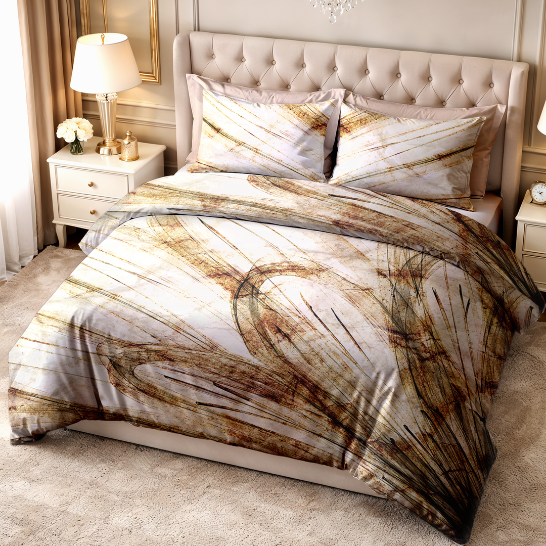 Wedelia Super King Digital Printed Bedsheet - 500 TC
