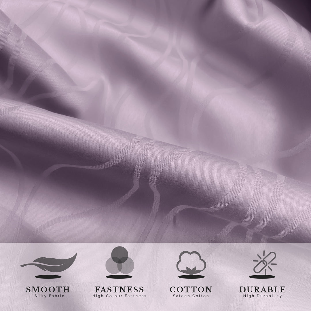 Artemis Italian Jacquard Weave Sateen Cotton Bedsheet- 400 TC (Wave Design)