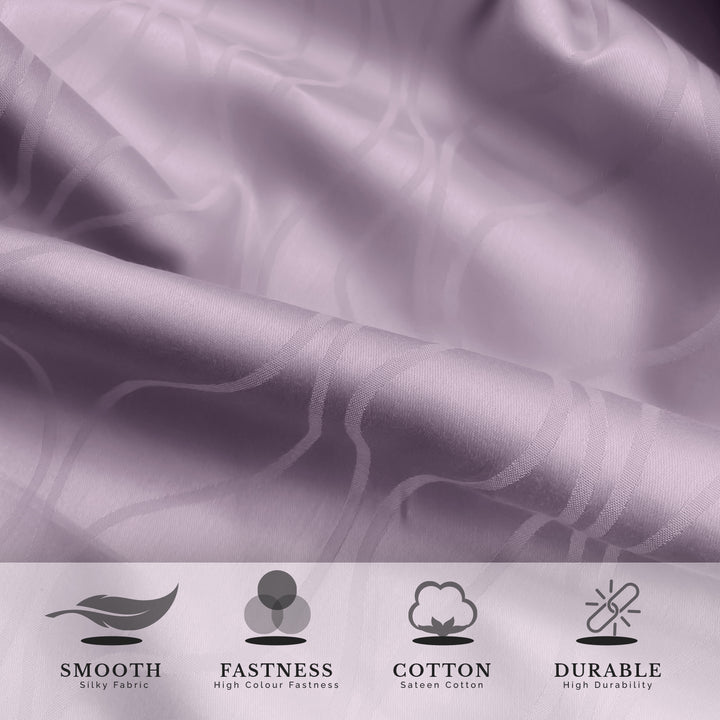 Artemis Italian Jacquard Weave Sateen Cotton Bedsheet- 400 TC (Wave Design)