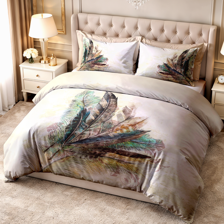 Wedelia Super King Digital Printed Bedsheet - 500 TC