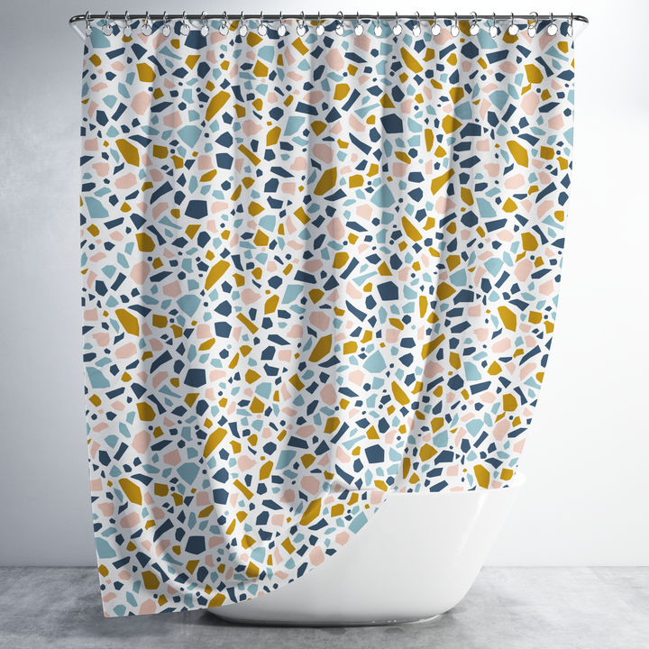 100% Waterproof Printed Polyester Shower Curtain 