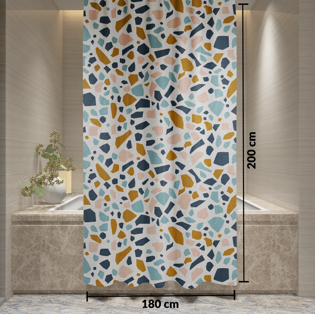 100% Waterproof Printed Polyester Shower Curtain 