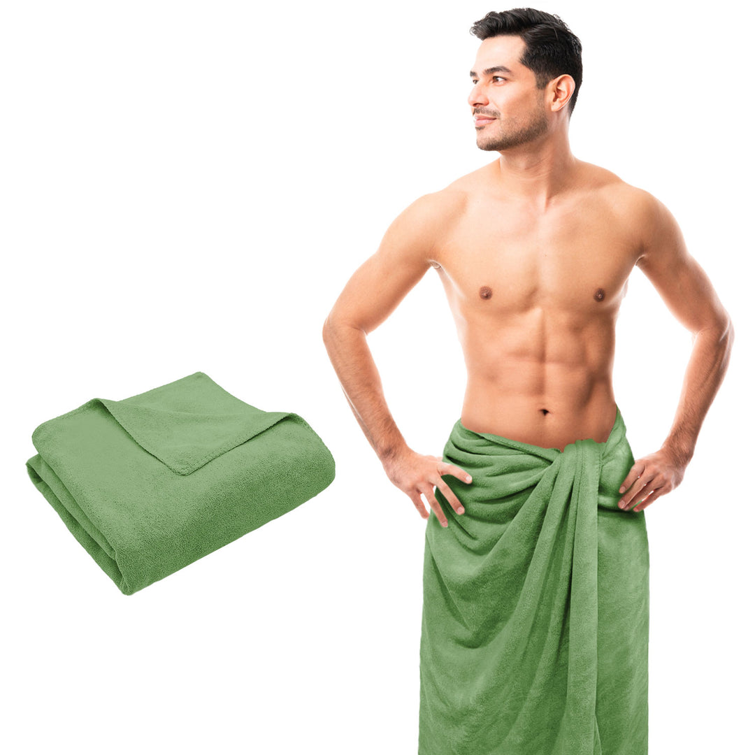 Green Color Ultra Soft microfiber Towel with 450 GSM (Ultra-soft microfiber, 450 GSM, Superior quality, Highly Absorbent, Luxuriously Soft, Wide usage range, Lint resistant, Multiple Size Variations)