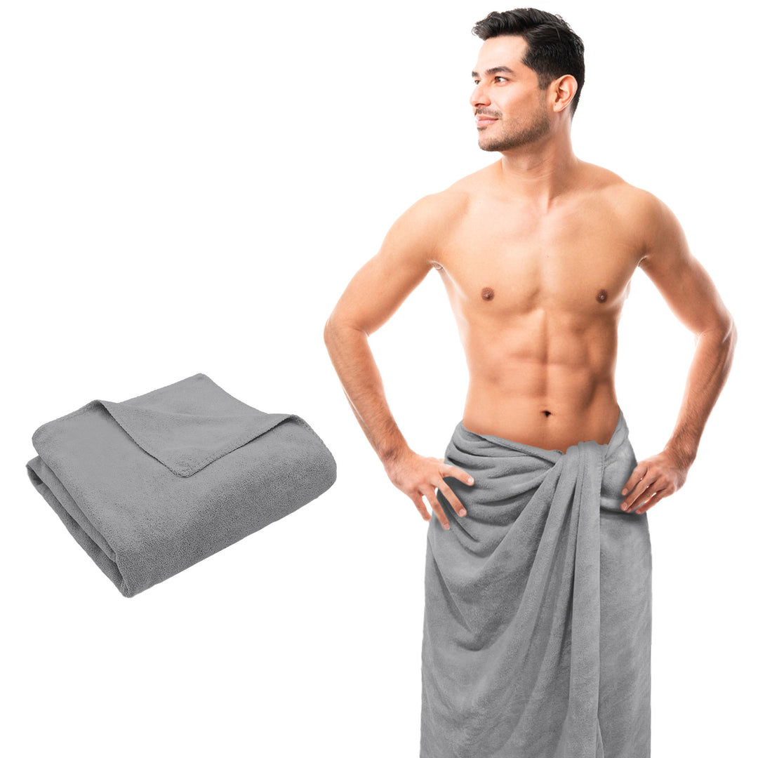 Grey Color Ultra Soft microfiber Towel with 450 GSM (Ultra-soft microfiber, 450 GSM, Superior quality, Highly Absorbent, Luxuriously Soft, Wide usage range, Lint resistant, Multiple Size Variations)