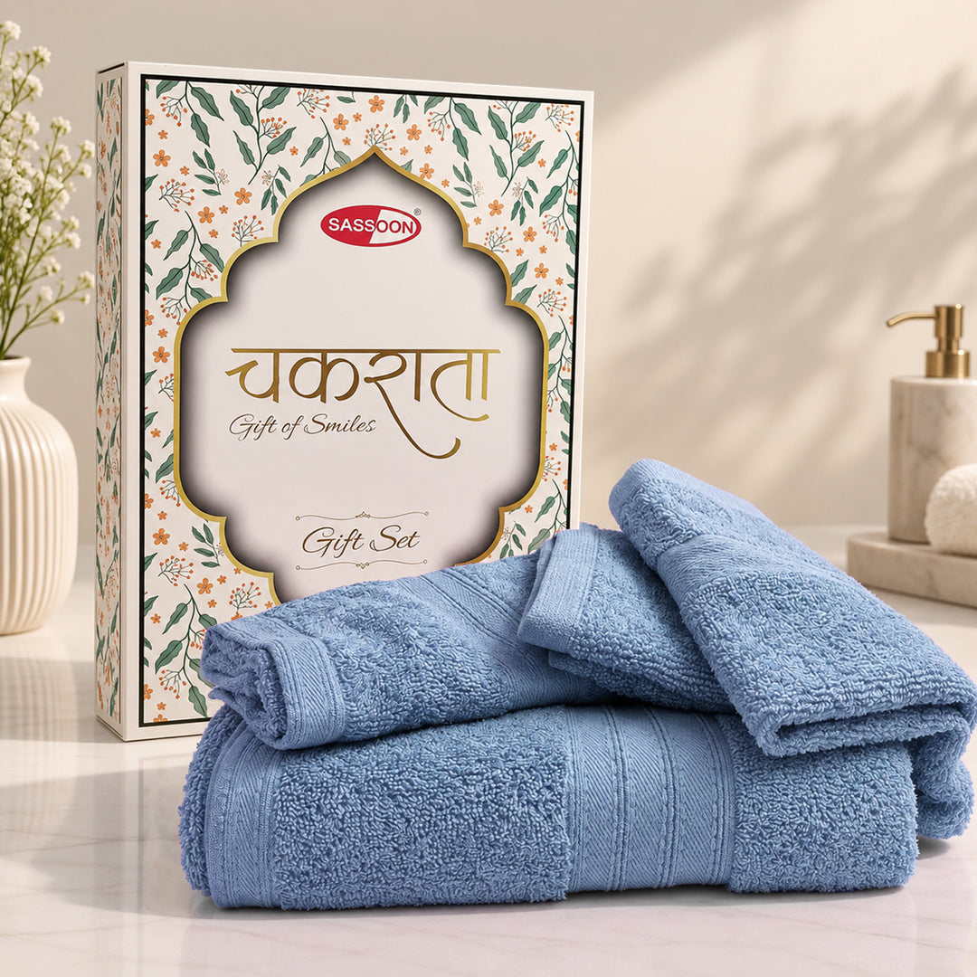 Chakrata 4 pc Towel Gift Set - 450 GSM