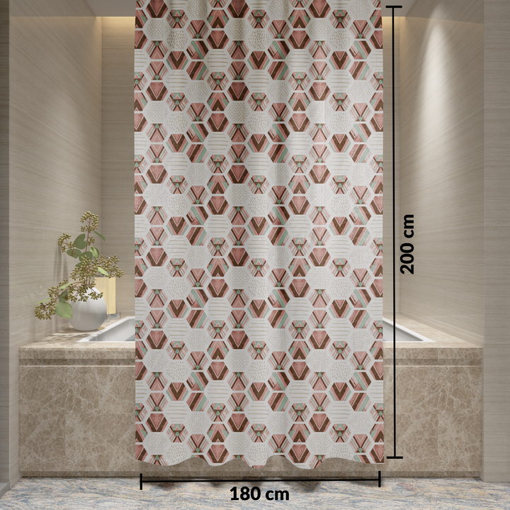 100% Waterproof Printed Polyester Shower Curtain 