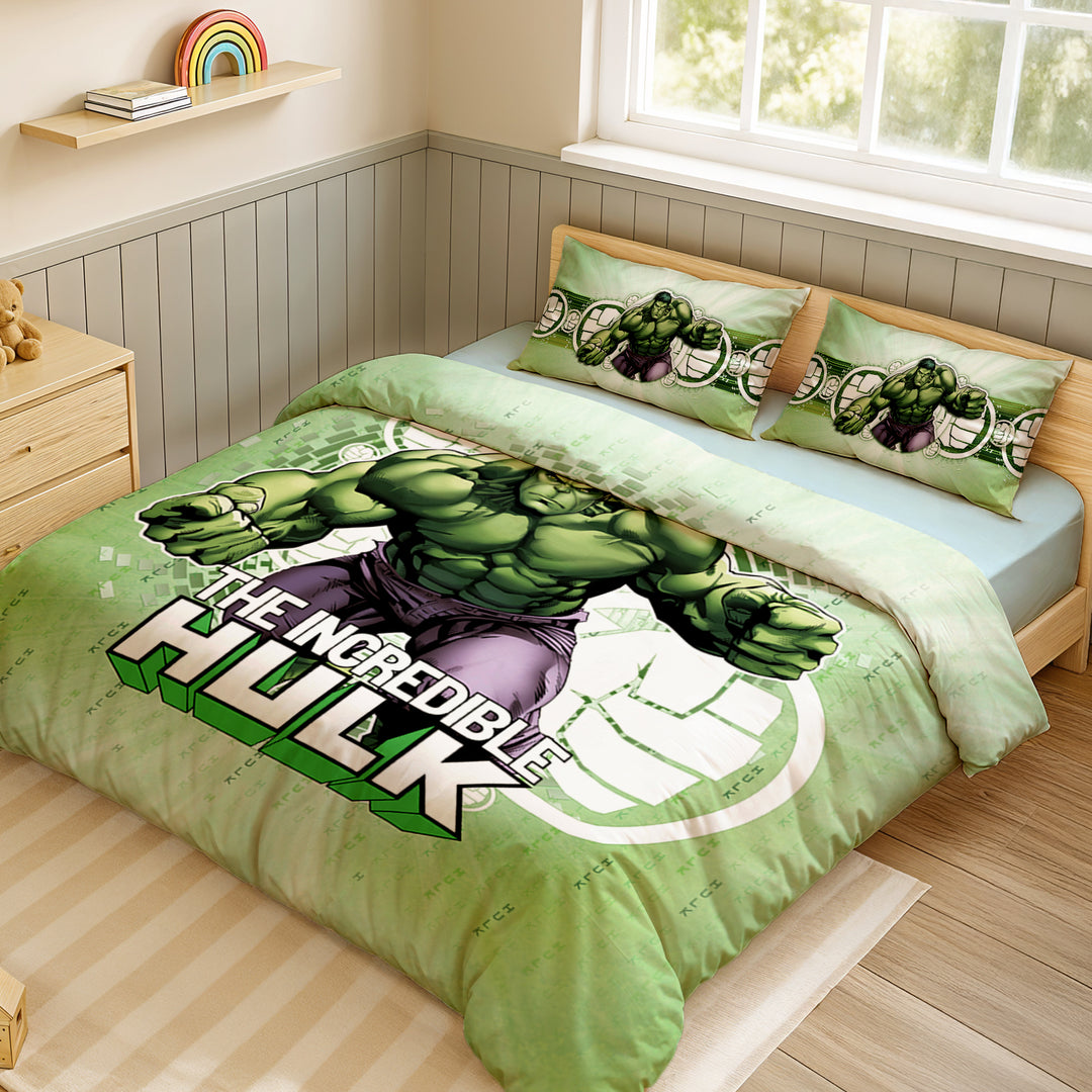 Marvel Hulk Digital Printed 300TC Cotton Bedsheet