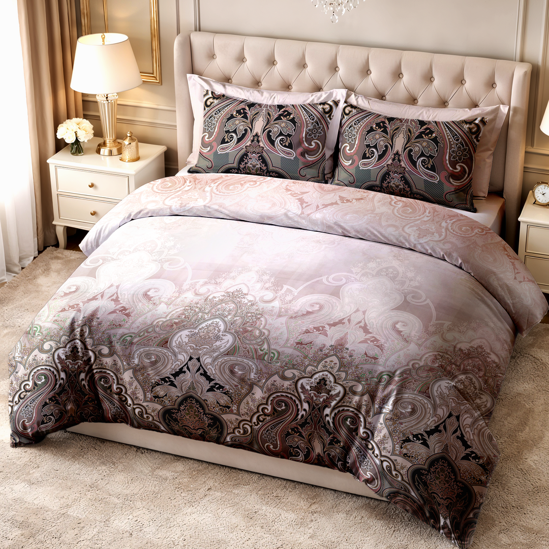 Wedelia Super King Digital Printed Bedsheet - 500 TC