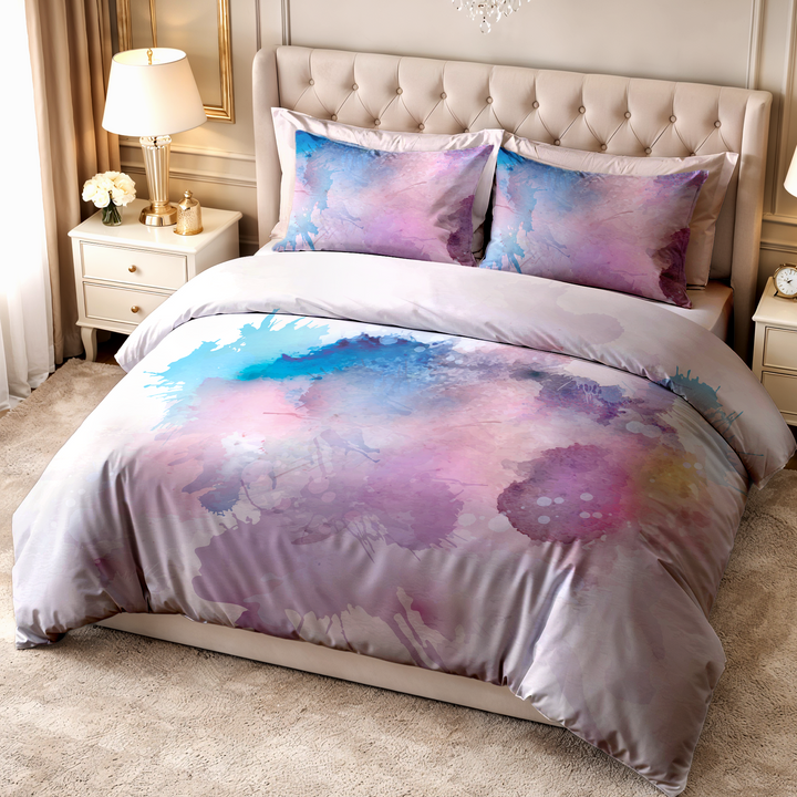 Wedelia Super King Digital Printed Bedsheet - 500 TC