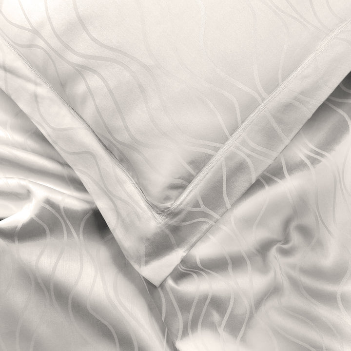 Artemis Italian Jacquard Weave Sateen Cotton Bedsheet- 400 TC (Wave Design)