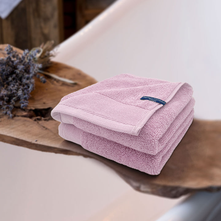 Pink Color Combed Cotton Hand Towel with 650 GSM ( Premium Combed Cotton, High Absorbency, Durable and Long Lasting, Machine Washable)